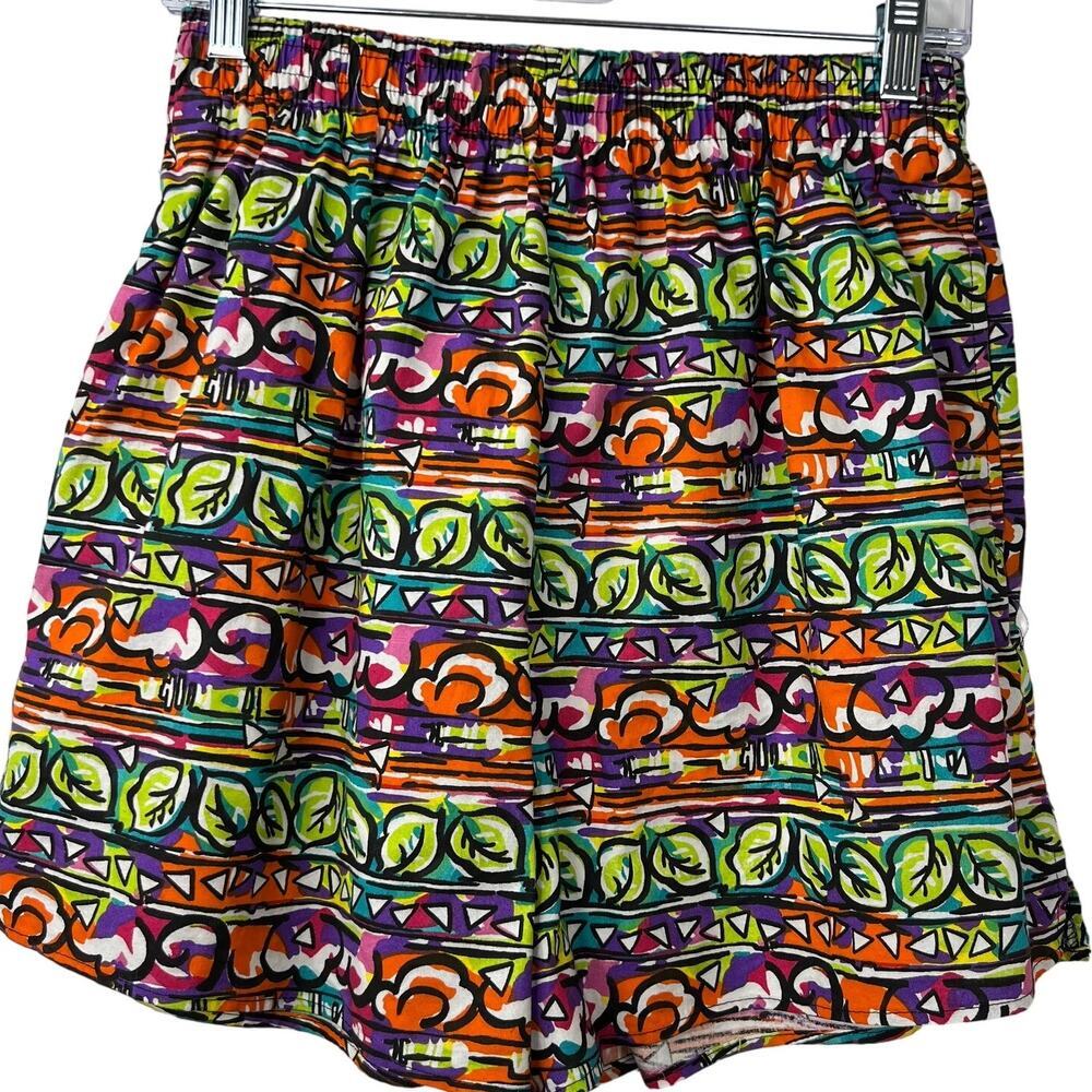 Vintage Victoria Multicolor 90's Abstract Print "Fresh Prince" Shorts Size Large